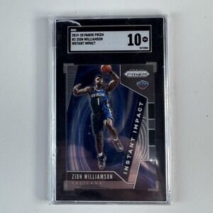 Zion Williamson 2019-20 Panini Prizm Instant Impact SGC 10 Gem Mint RC
